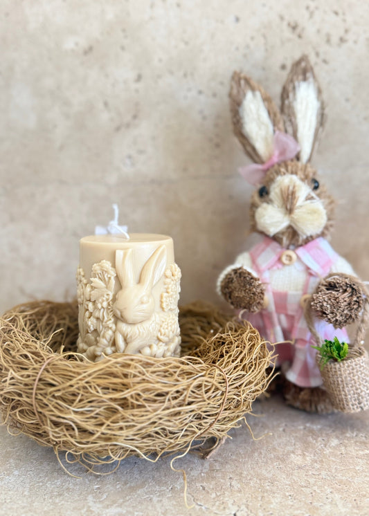 Easter Rabbit Pillar Candle