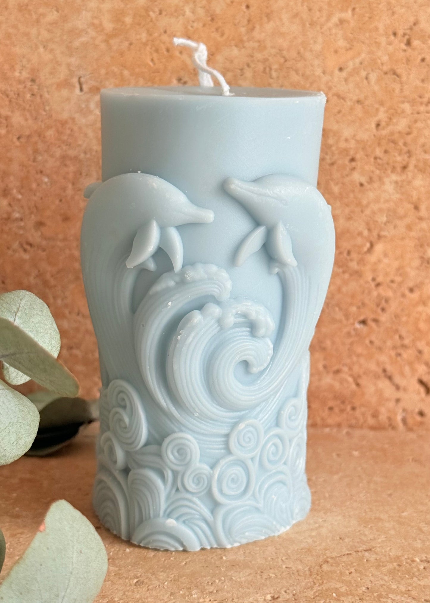 Dolphin Pillar Candle