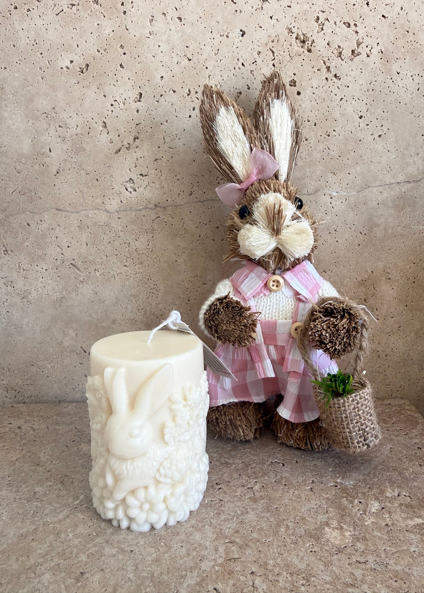 Easter Rabbit Pillar Candle