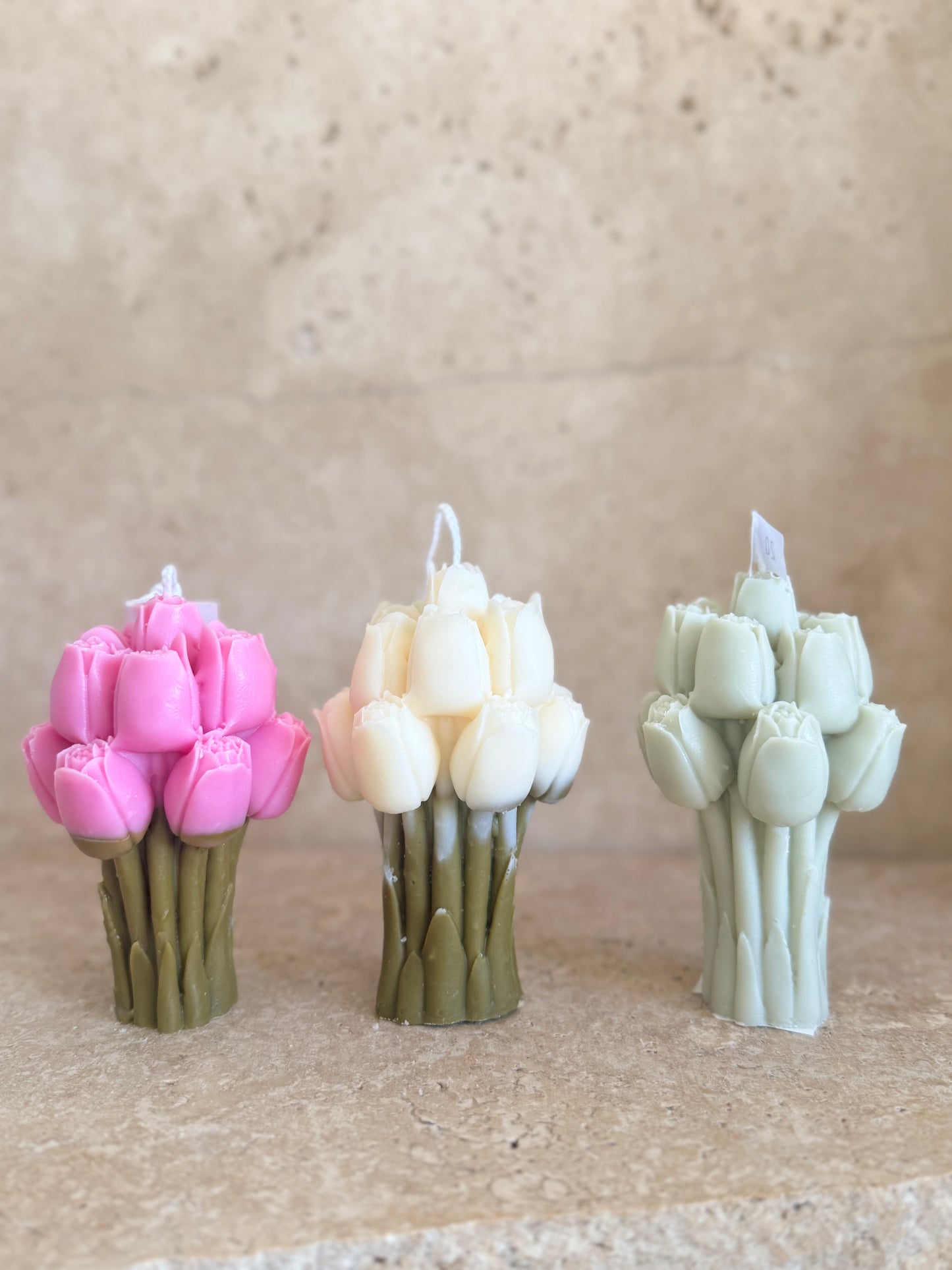 Tulip bouquet  candle