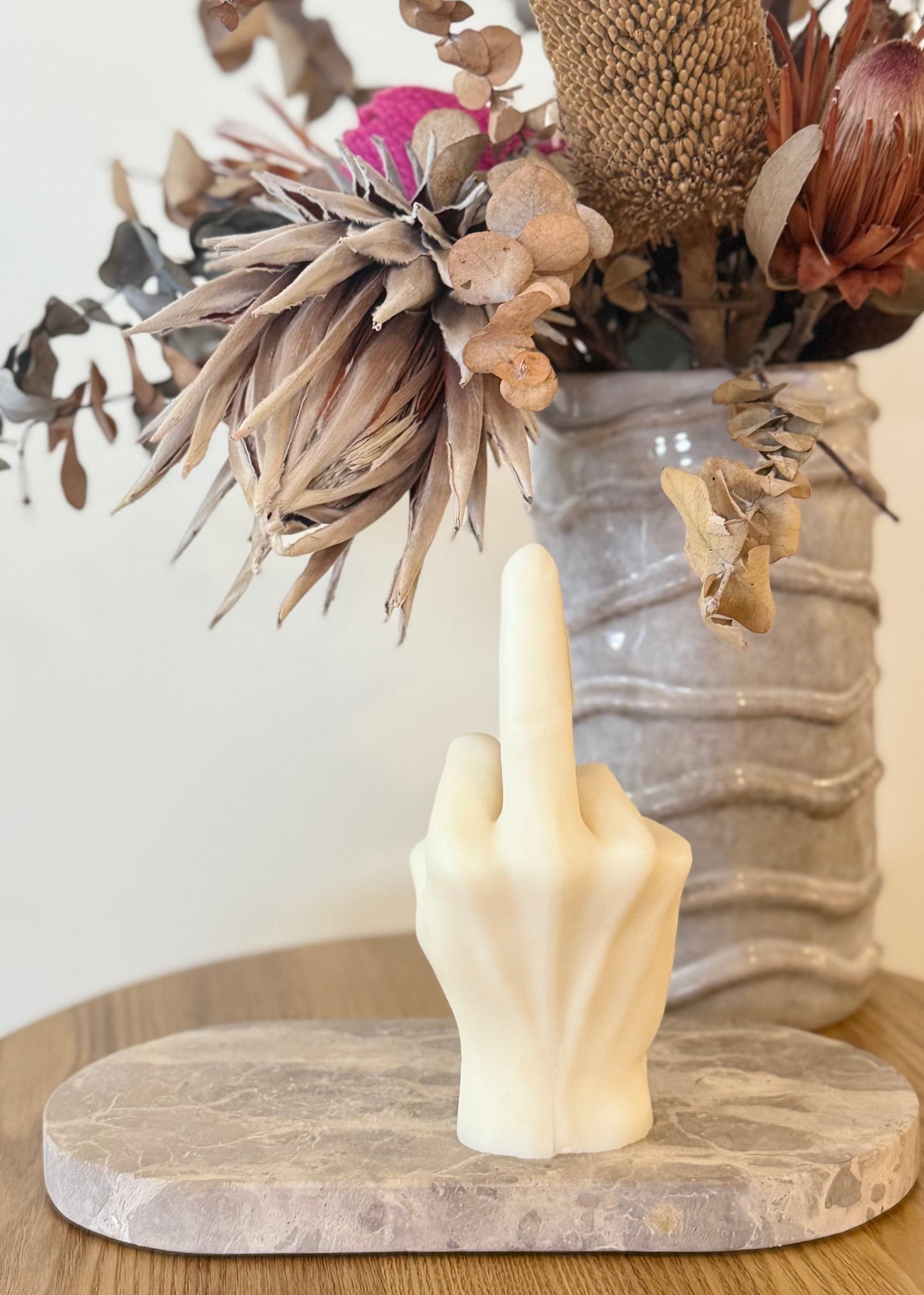 Rude finger Candle