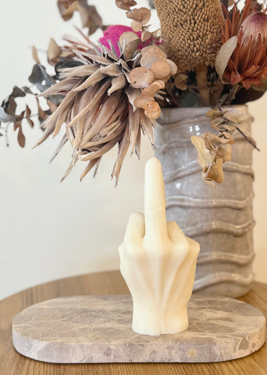 Rude finger Candle