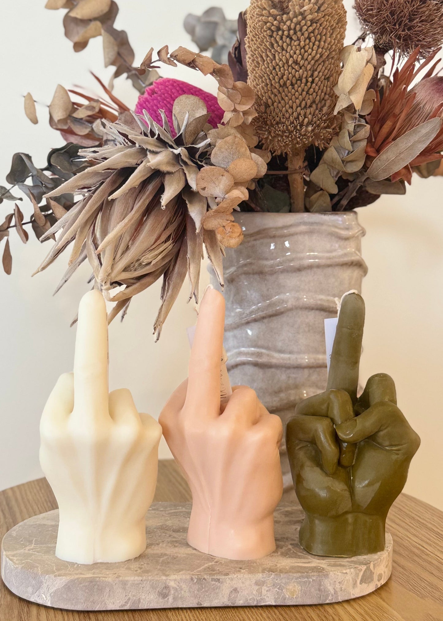 Rude finger Candle