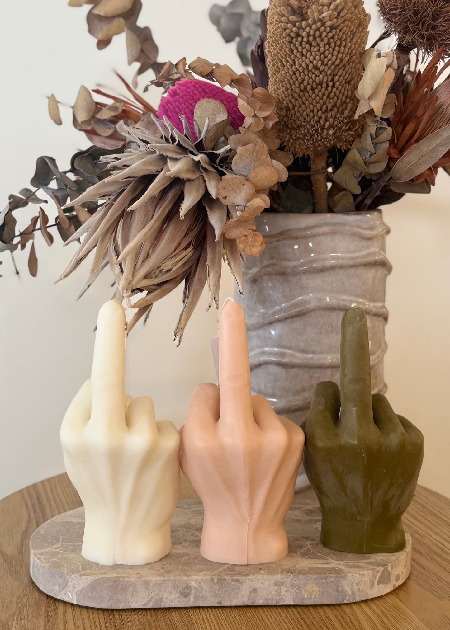 Rude finger Candle