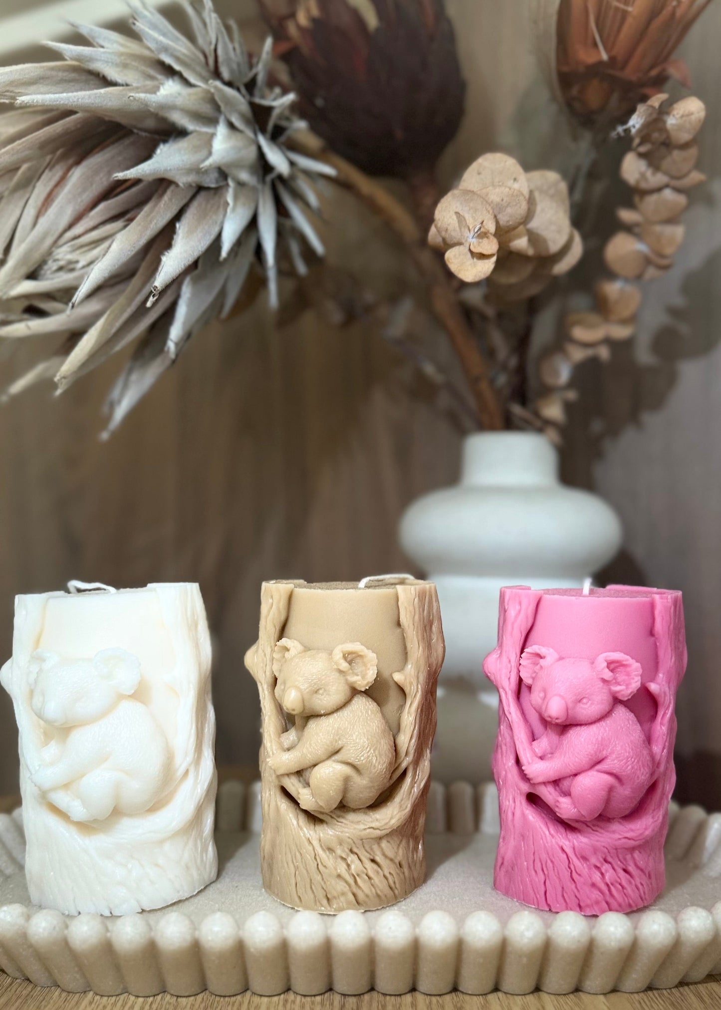 Koala Pillar candle