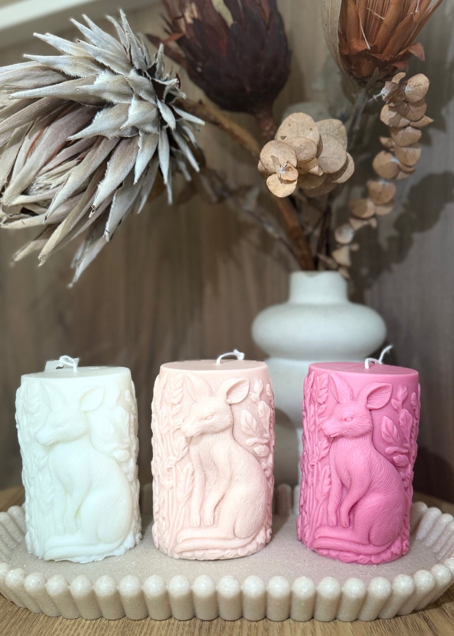 Kangaroo Pillar Candle