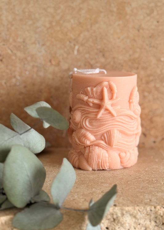 Shell Pillar Candle