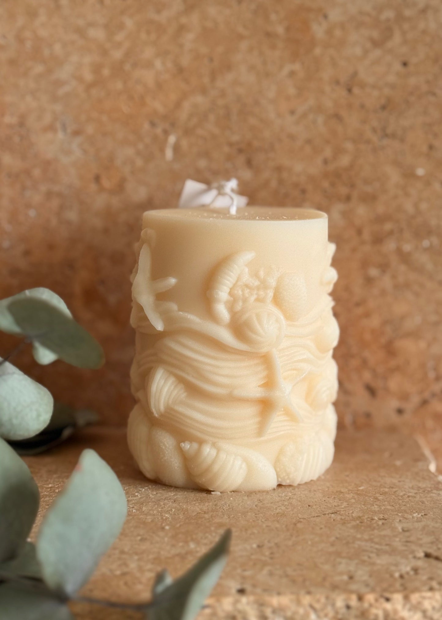 Shell Pillar Candle