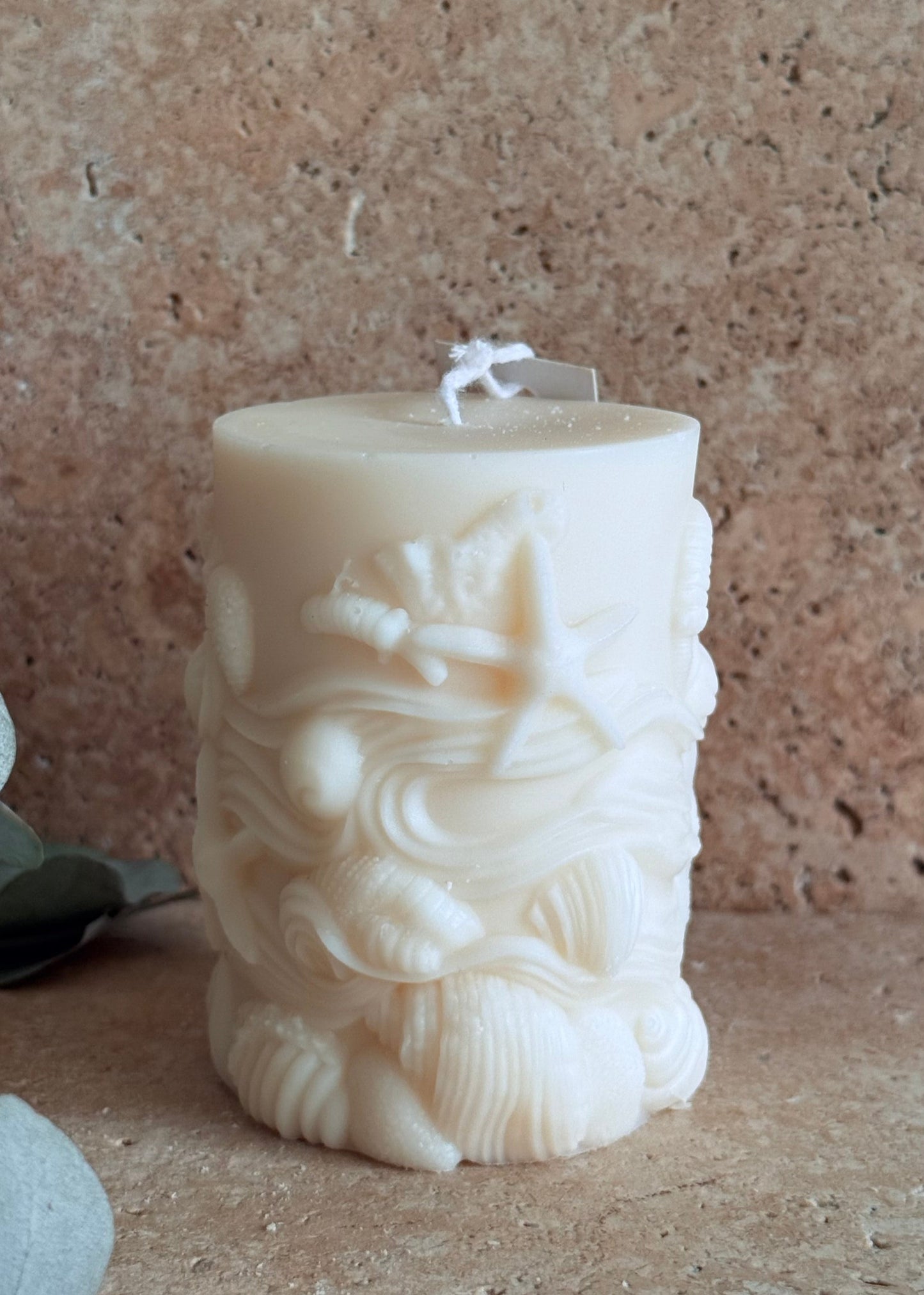 Shell Pillar Candle