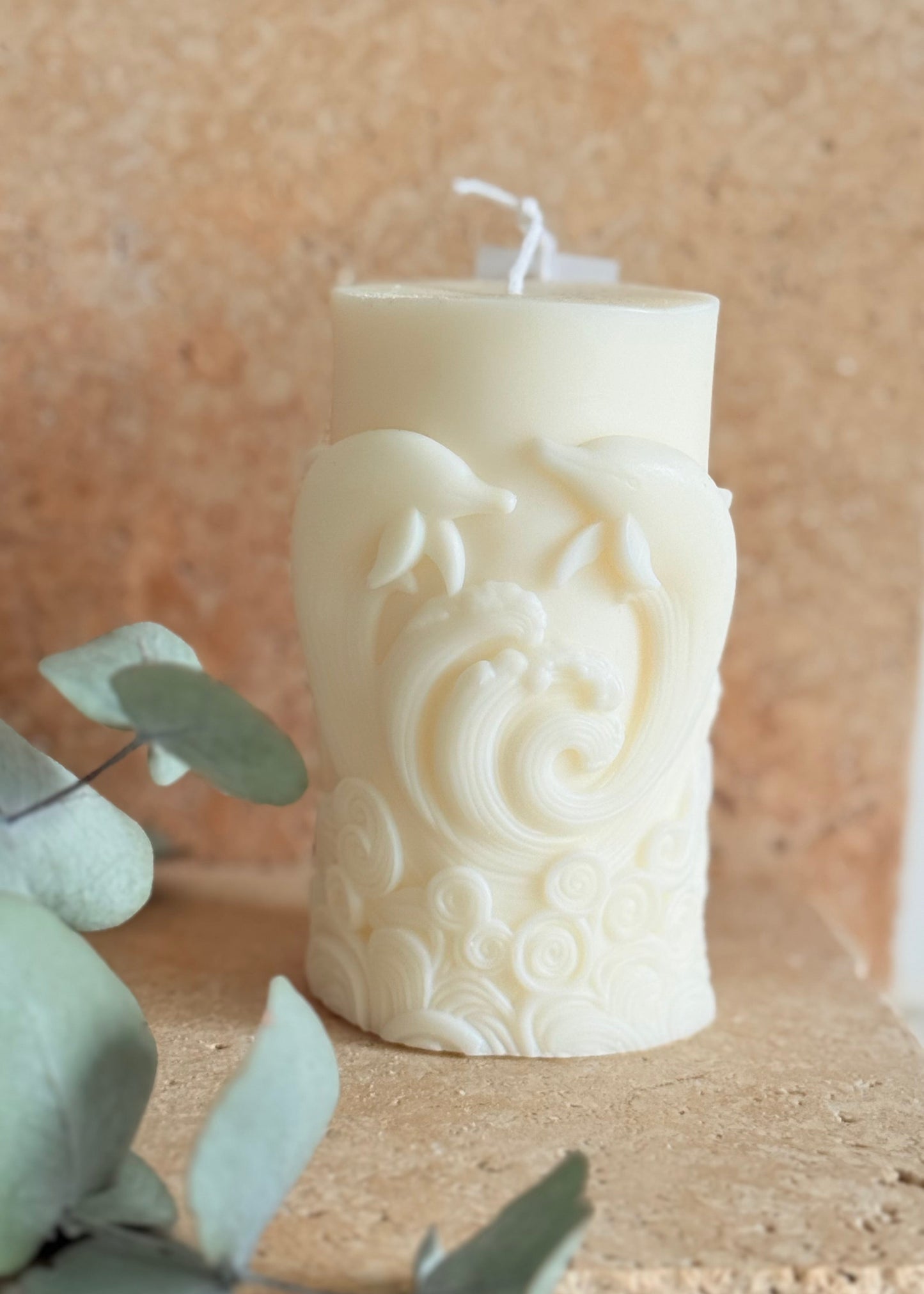 Dolphin Pillar Candle
