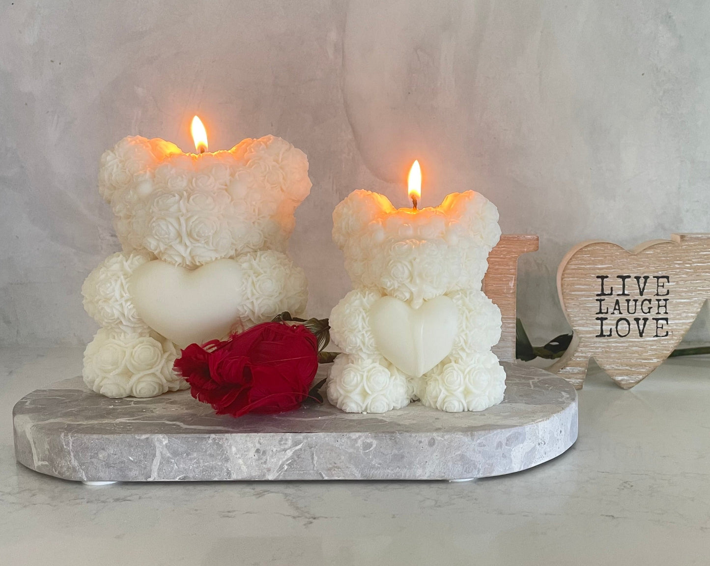 Rose Bear with heart - Small